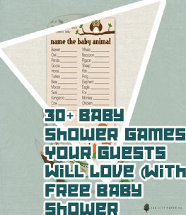 Baby shower animal game