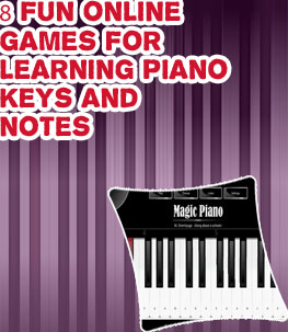 Online piano with letters